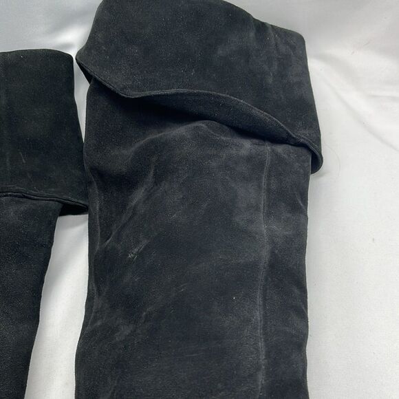 Vintage Black Suede Roberto Vianni for Neiman Marcus Over the Knee Boots - Picture 7 of 11